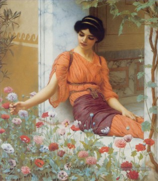  fleurs - Summer Fleurs 1903 néoclassique dame John William Godward